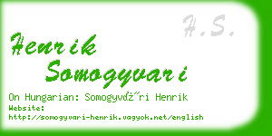 henrik somogyvari business card